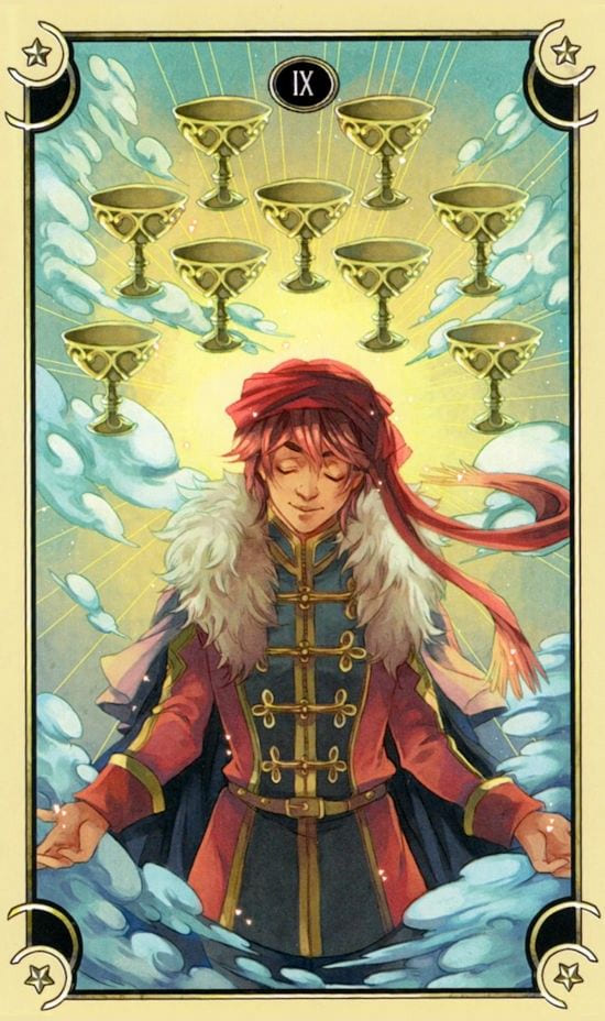 Nine of Cups — Mystical Manga Tarot