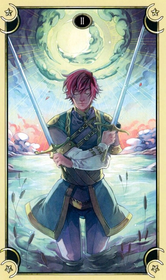Two of Swords — Mystical Manga Tarot