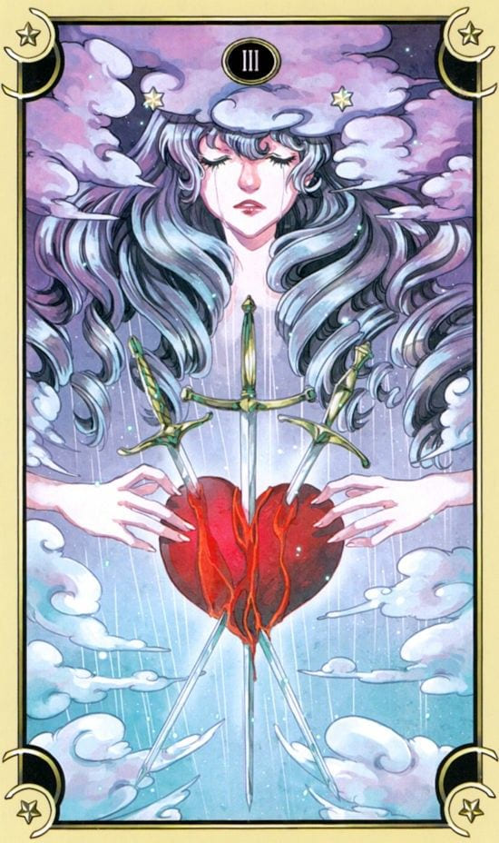Three of Swords — Mystical Manga Tarot