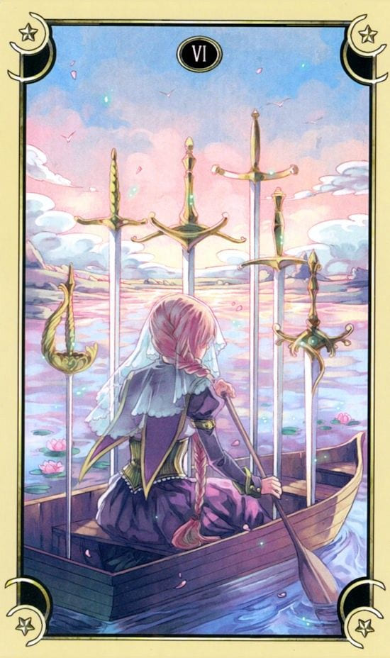 Six of Swords — Mystical Manga Tarot