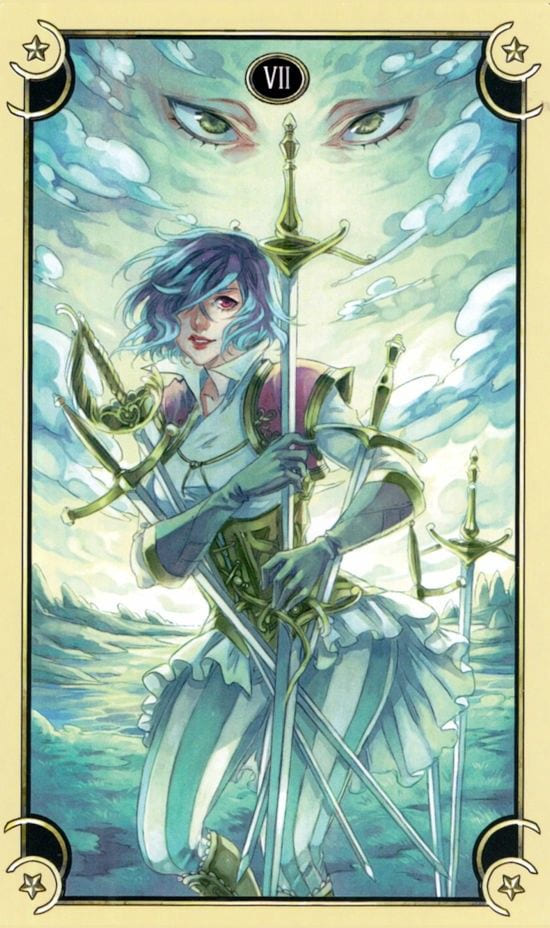 Seven of Swords — Mystical Manga Tarot