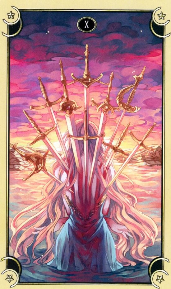 Ten of Swords — Mystical Manga Tarot