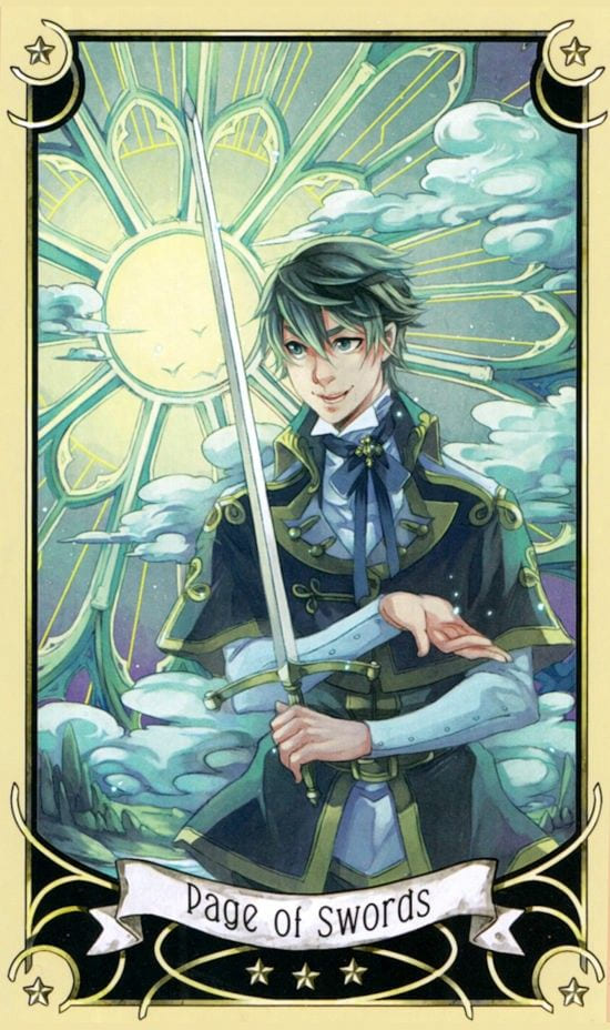 Page of Swords — Mystical Manga Tarot