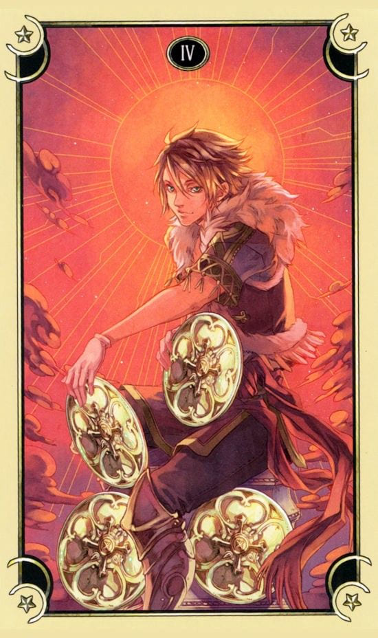Four of Pentacles — Mystical Manga Tarot