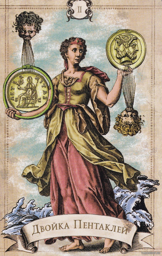 Dos de Oros — Old Style Tarot