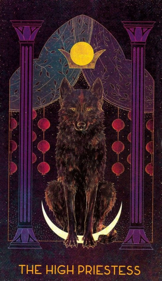 The High Priestess — Oriens Animal Tarot