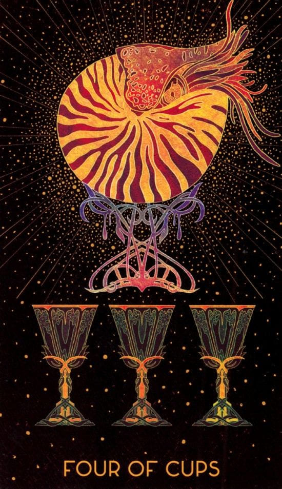 Four of Cups — Oriens Animal Tarot