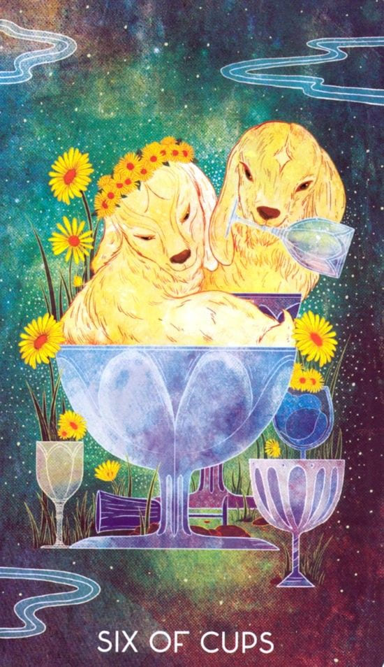 Six of Cups — Oriens Animal Tarot