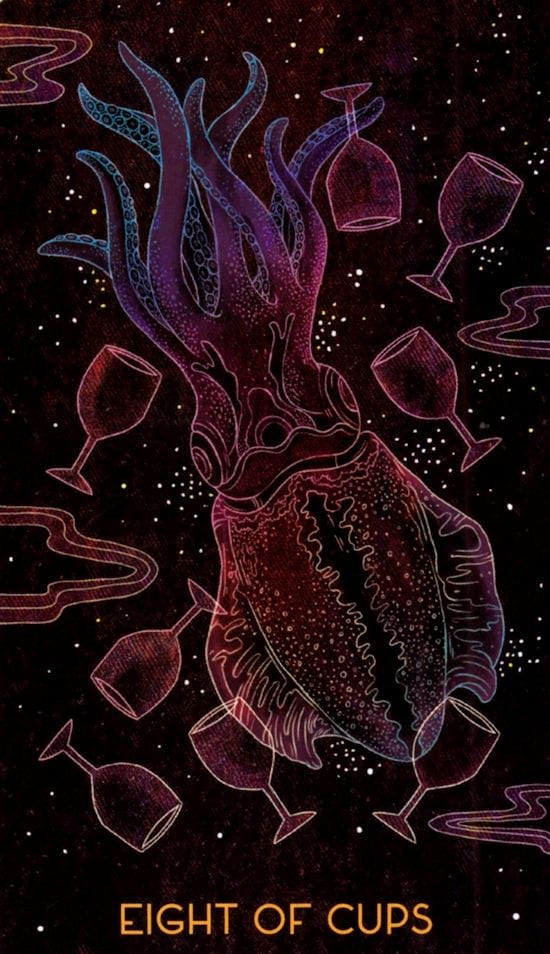 Eight of Cups — Oriens Animal Tarot
