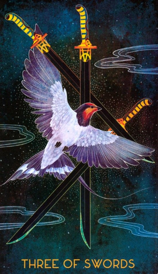 Three of Swords — Oriens Animal Tarot