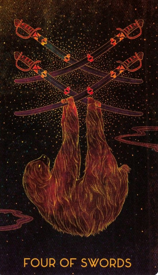 Four of Swords — Oriens Animal Tarot