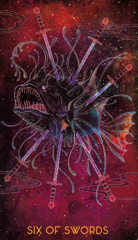 Six of Swords — Oriens Animal Tarot