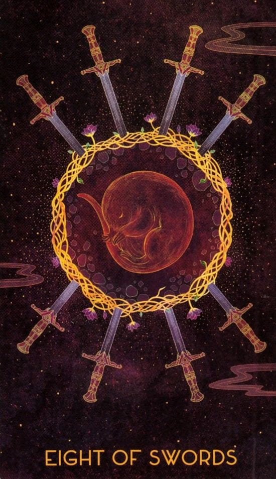 Eight of Swords — Oriens Animal Tarot