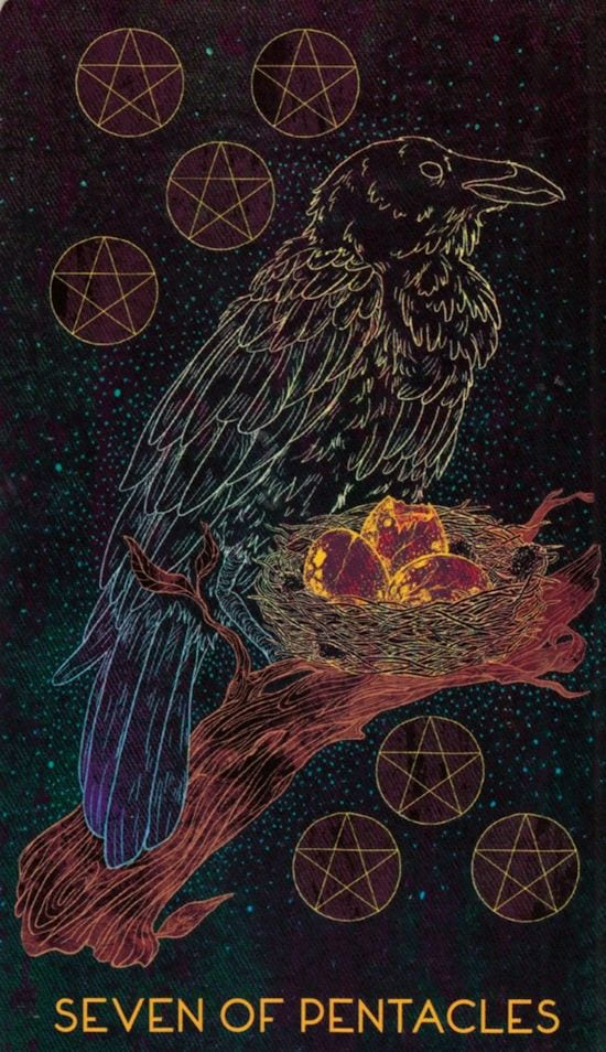 Seven of Pentacles — Oriens Animal Tarot