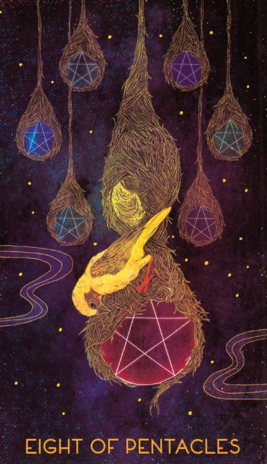 Eight of Pentacles — Oriens Animal Tarot
