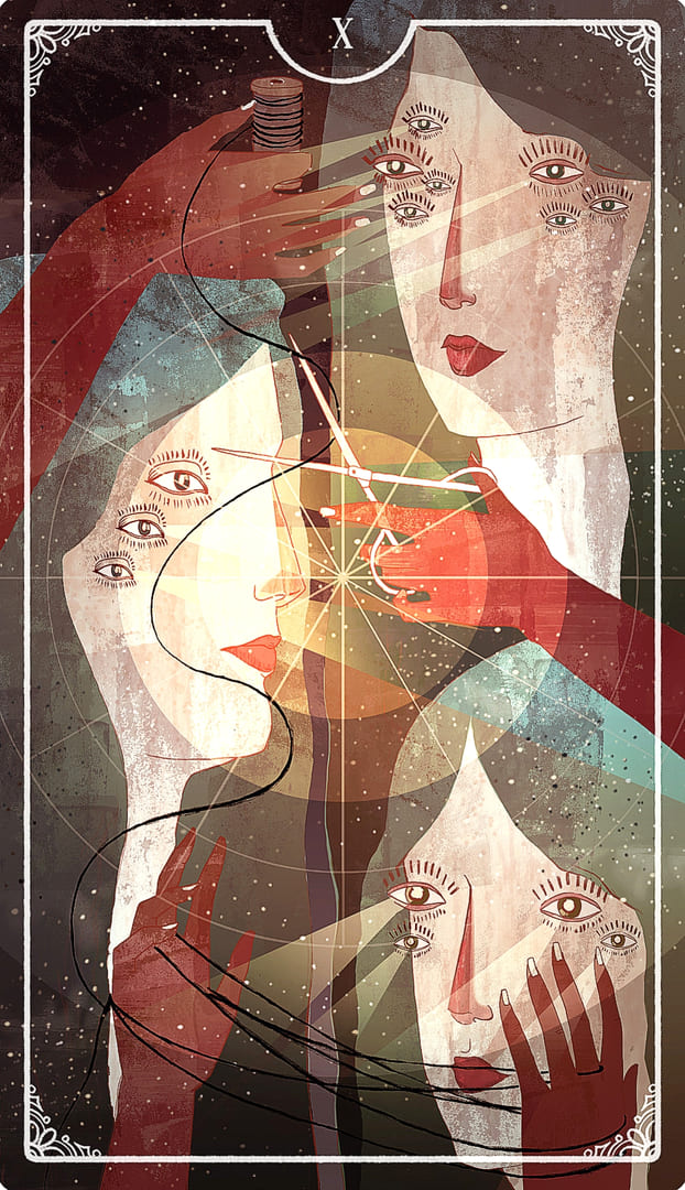 La Rueda de la Fortuna — Ostara Tarot