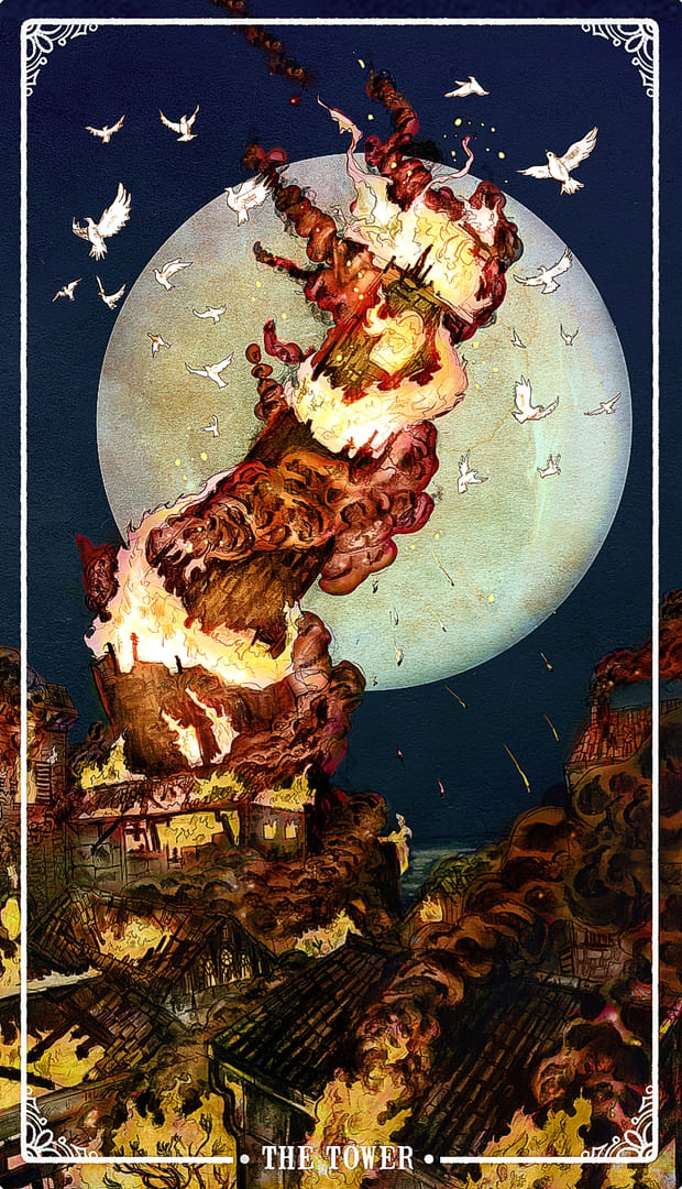The Tower — Ostara Tarot