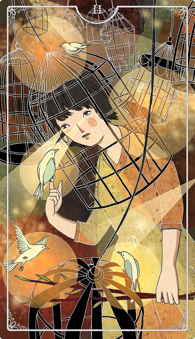 Dos de Bastos — Ostara Tarot