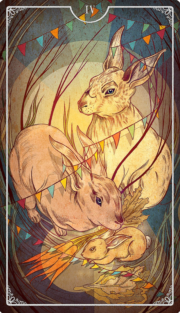 Four of Wands — Ostara Tarot