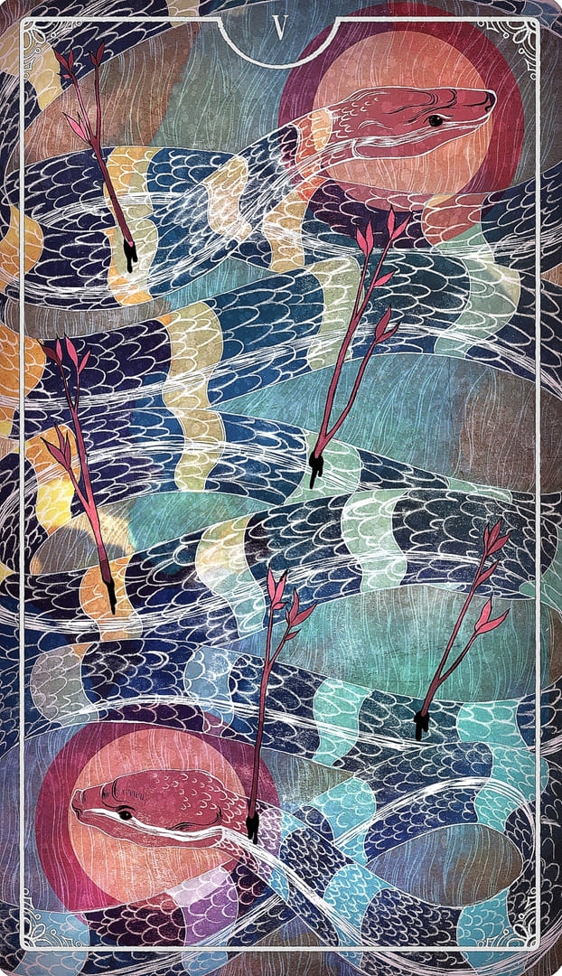 Five of Wands — Ostara Tarot
