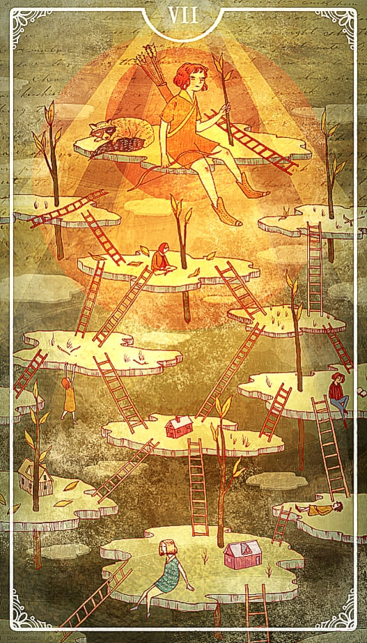 Seven of Wands — Ostara Tarot