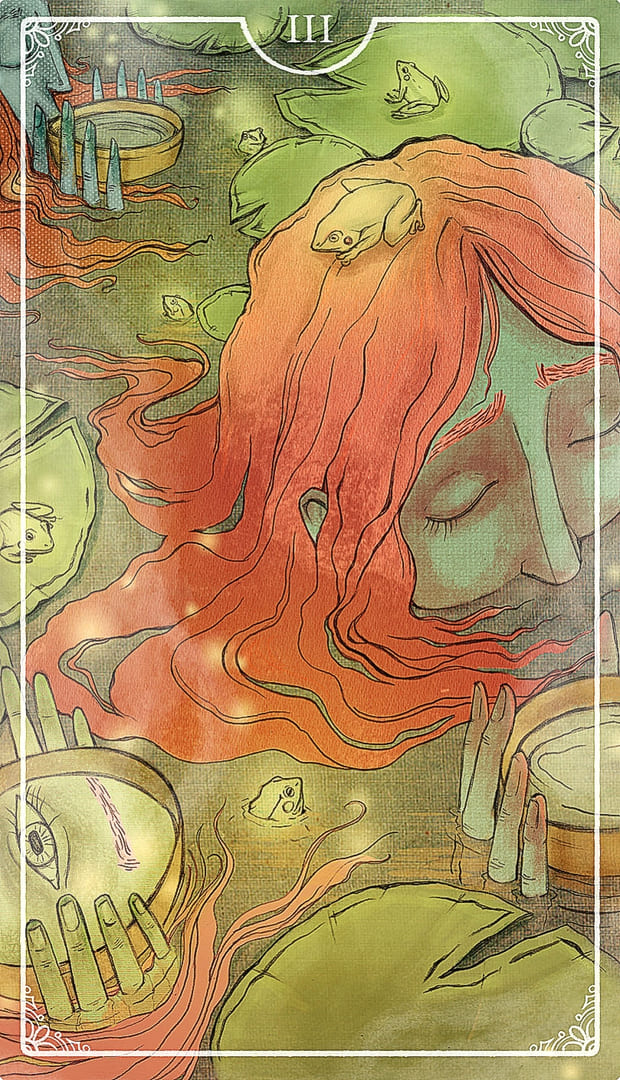 Three of Cups — Ostara Tarot