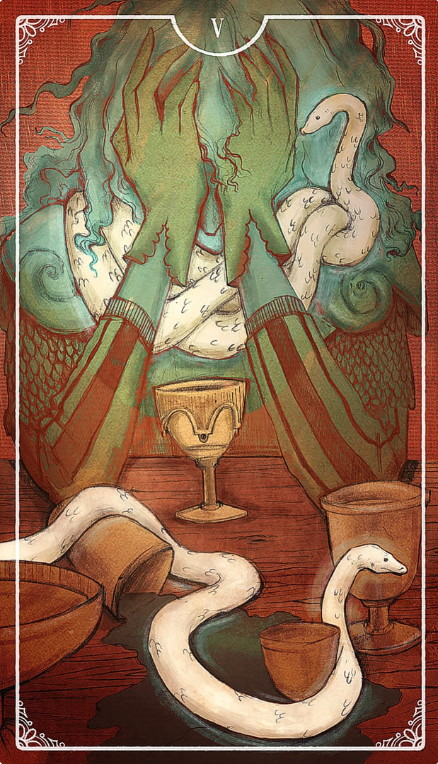 Five of Cups — Ostara Tarot