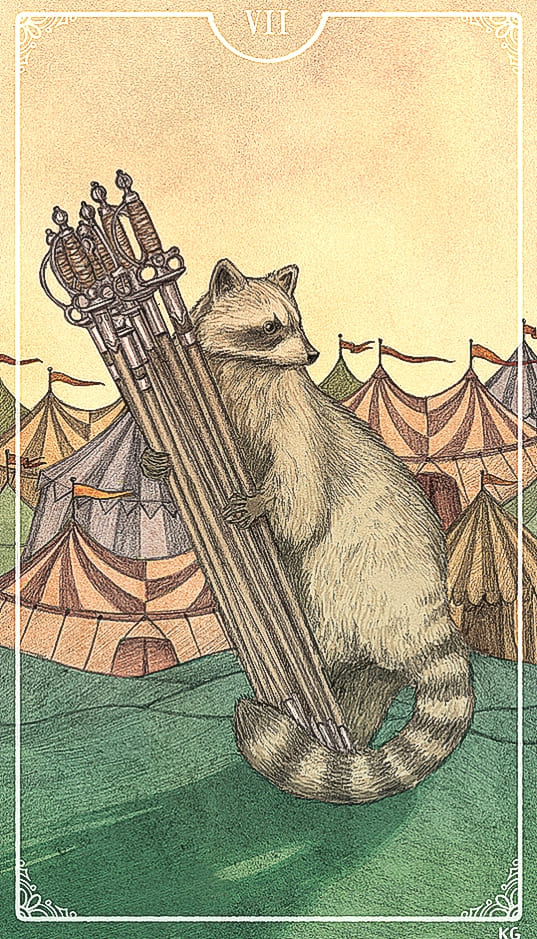Seven of Swords — Ostara Tarot