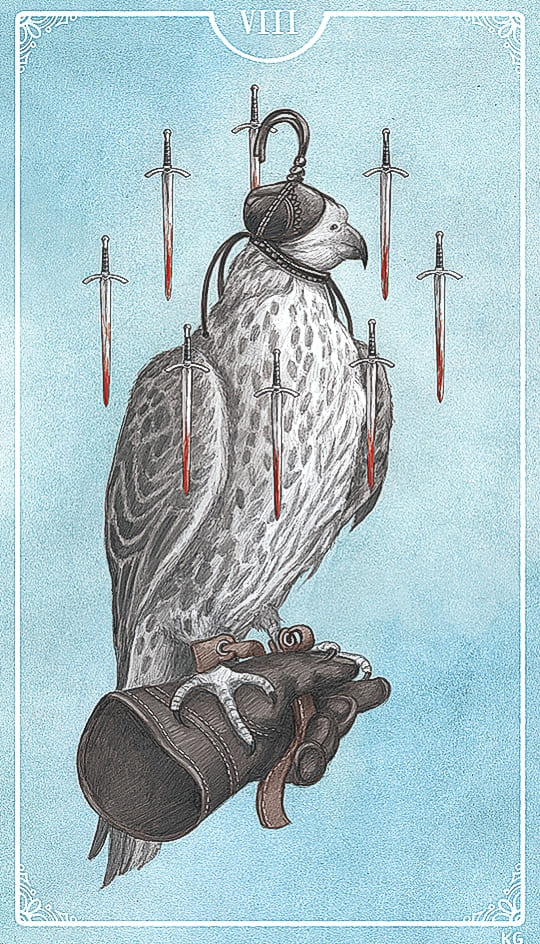 Eight of Swords — Ostara Tarot