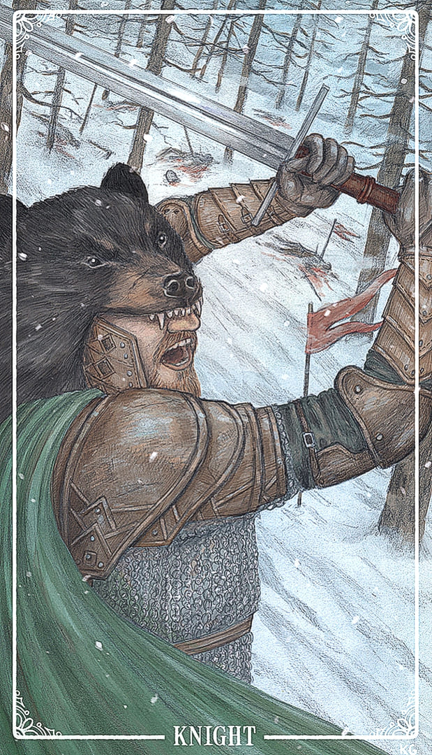 Knight of Swords — Ostara Tarot