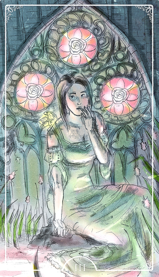 Three of Pentacles — Ostara Tarot
