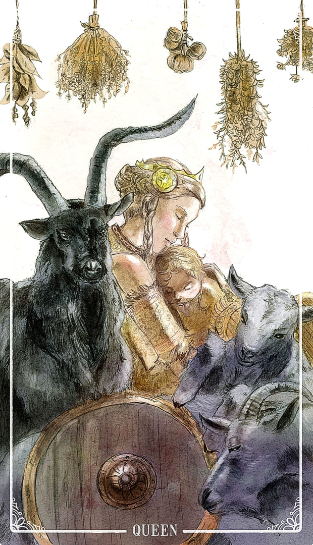 Reina de Oros — Ostara Tarot