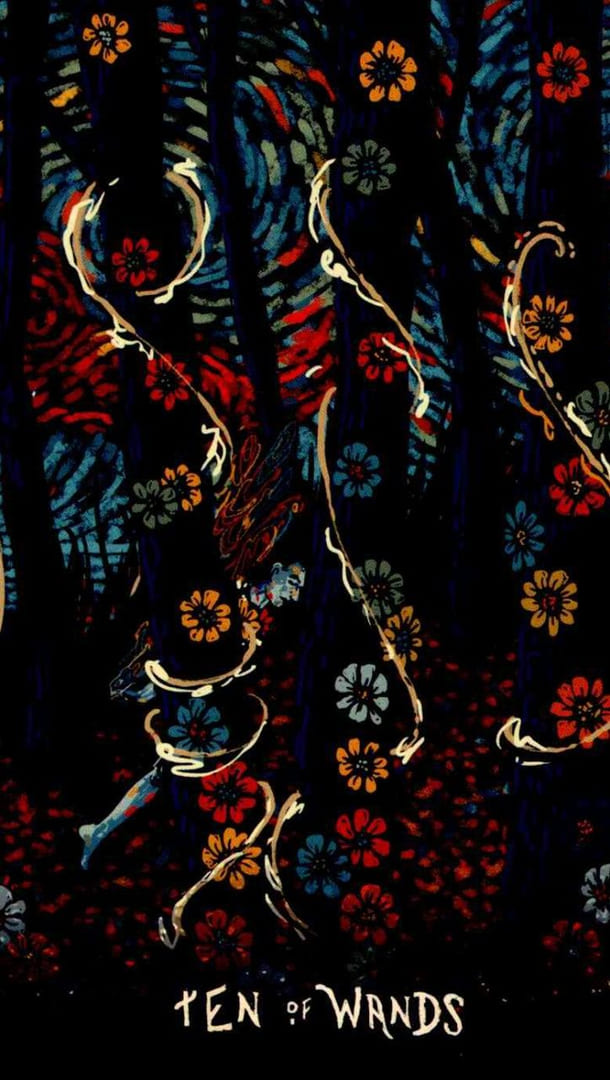 Ten of Wands — Prisma Visions Tarot