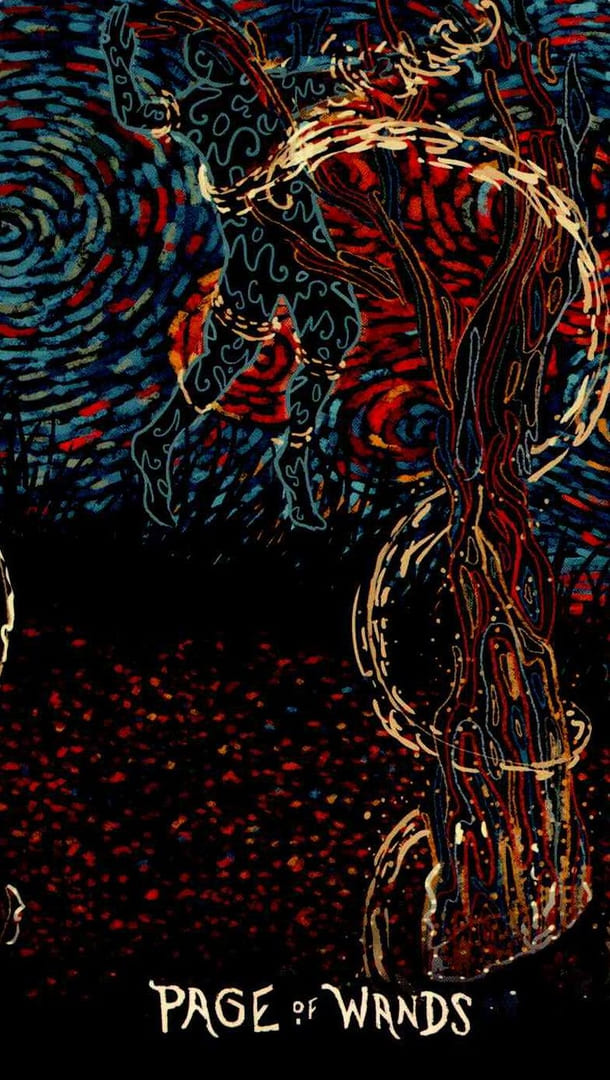 Sota de Bastos — Prisma Visions Tarot