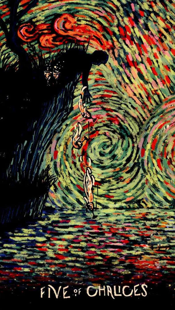 Five of Cups — Prisma Visions Tarot