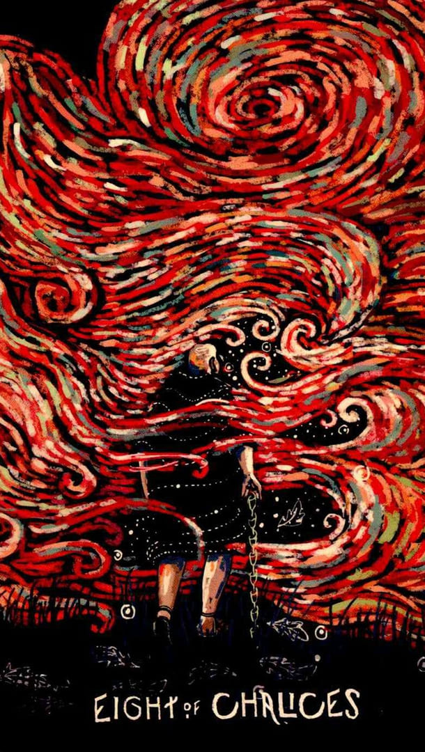 Ocho de Copas — Prisma Visions Tarot