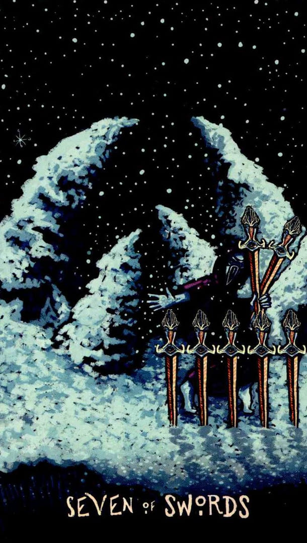 Seven of Swords — Prisma Visions Tarot