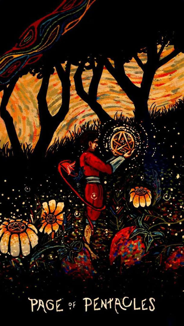 Sota de Oros — Prisma Visions Tarot