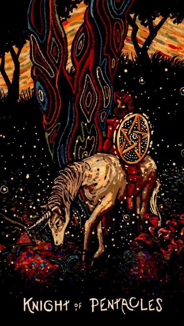Caballo de Oros — Prisma Visions Tarot