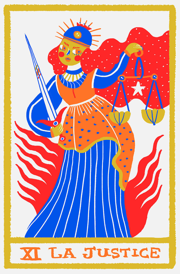 Justice — Rainbow Tarot