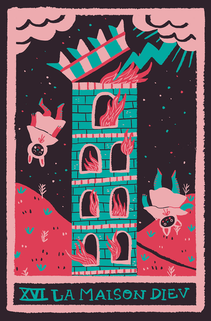 The Tower — Rainbow Tarot