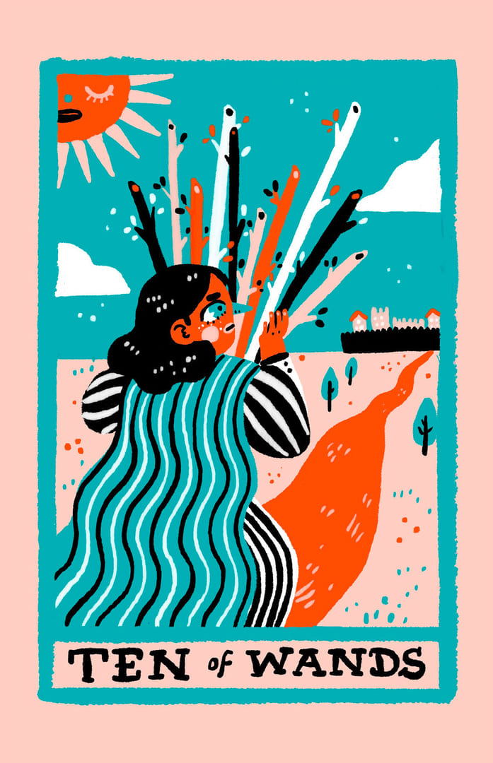 Ten of Wands — Rainbow Tarot