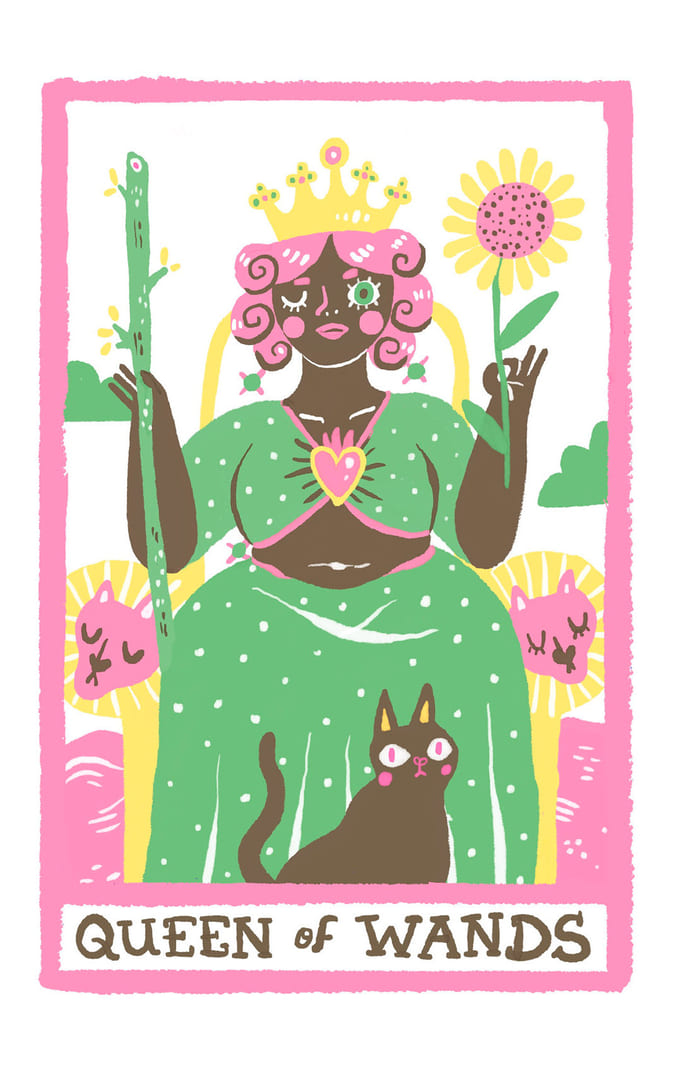 Queen of Wands — Rainbow Tarot