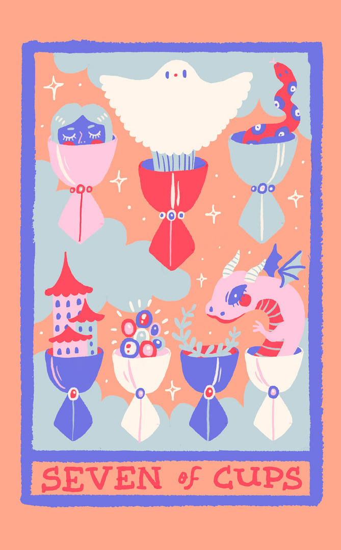 Siete de Copas — Rainbow Tarot