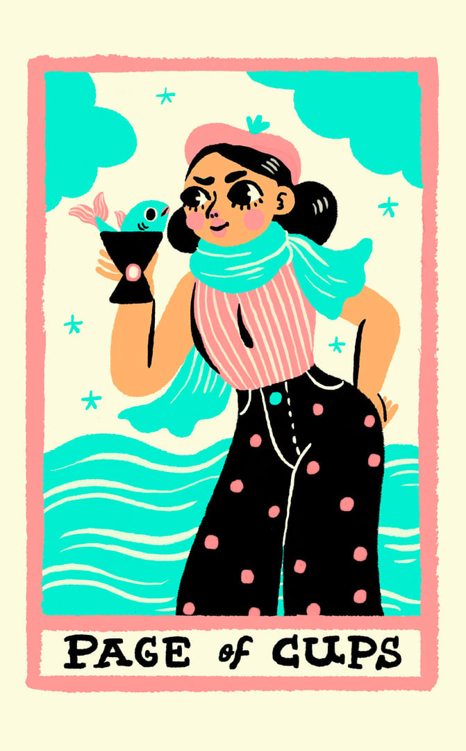 Sota de Copas — Rainbow Tarot