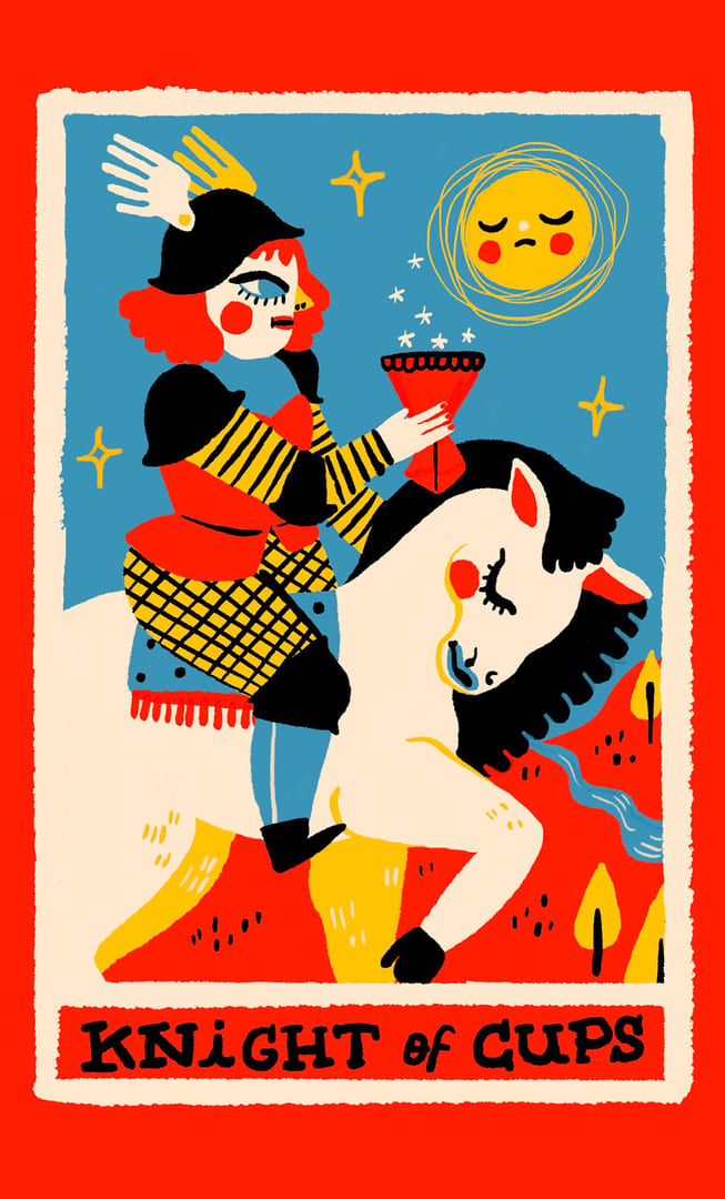 Caballo de Copas — Rainbow Tarot