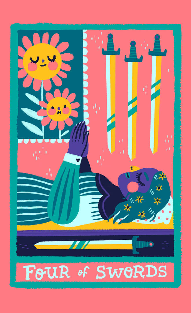 Four of Swords — Rainbow Tarot
