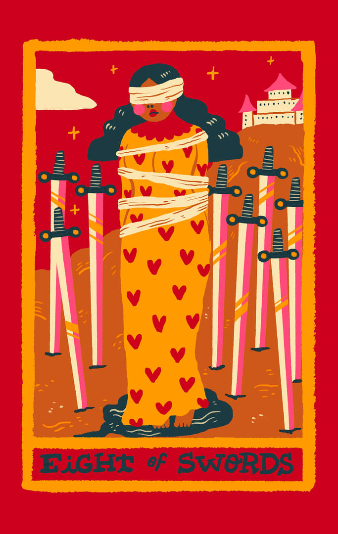 Eight of Swords — Rainbow Tarot