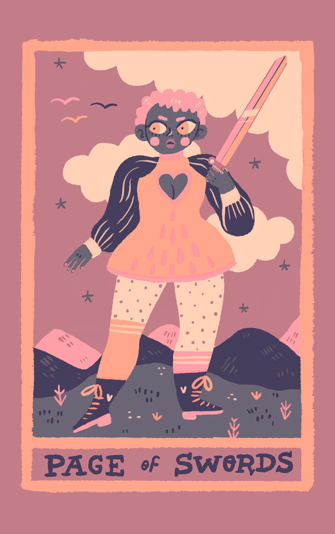 Page of Swords — Rainbow Tarot