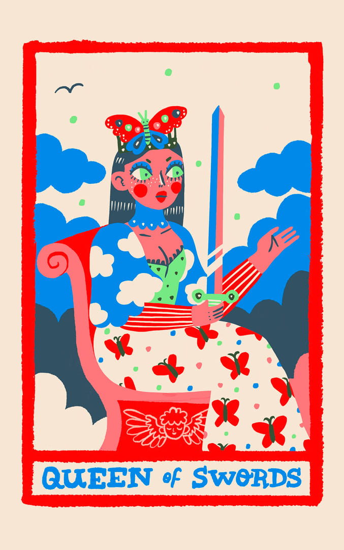 Queen of Swords — Rainbow Tarot